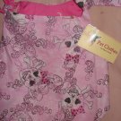 Large REVERSABLE Pet dress in pink skull print with sparkles - dd05