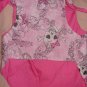 Large REVERSABLE Pet dress in pink skull print with sparkles - dd05