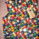 Large pet shirt / vest in multi-colored pool ball print - dd11