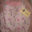 Large REVERSABLE Pet dress in pink purse print with lace trim - dd05