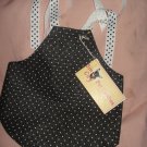 X-Small size pet dress with black & white polka dots- dd03