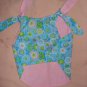 Small REVERSABLE Pet dress in blue floral print - dd01