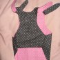 Medium REVERSABLE pet dress in pink & black with polka dots - dd04