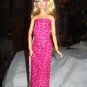 Hot pink leopard print skirt, top and headband for Barbie Dolls - ed97