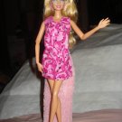 Short hot pink and white swirl print dress for Barbie Dolls - ed93