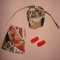 Brown African animal print mini skirt & halter top set for Barbie Dolls - ed94