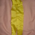 Vintage Barbie Doll yellow silk pantsuit NEEDS TLC - ev01