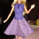 Circular skirt and top set in Purple for Barbie Doll - ed06