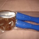 Brown leather-like purse and knee length purple boots for Barbie Doll - NEW eao3