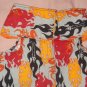 Small pet shirt / vest in grey with red, black & orange flames - dd09