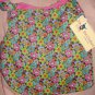 Large REVERSABLE Pet dress in multi-colored floral on black print - dd05