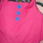 Large REVERSABLE pet dress in black & multi-colored paisley print - dd05