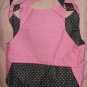 Large REVERSABLE pet dress in pink & black with polka dots - dd05
