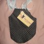 Small size pet dress with black & white polka dots- dd01