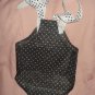 Small size pet dress with black & white polka dots- dd01