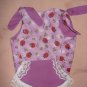 Small size REVERSABLE Pet dress in purple with red lady bugs - dd01