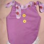 Small size REVERSABLE Pet dress in purple with red lady bugs - dd01