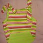 Small sized REVERSABLE Pet dress in bright multi-colored stripes - dd07