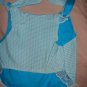 Large REVERSABLE Pet dress in blue & white Oz checked - dd05