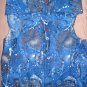 Medium size pet shirt / vest in blue jean print - dd10