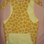 Medium REVERSABLE pet dress in yellow & brown Giraffe print - dd04