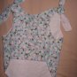 Small REVERSABLE Pet dress in pink, blue & white floral print - dd01