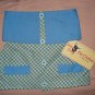 X-Small blue and white checked print pet shirt / vest - dd08