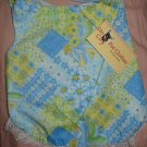 Large REVERSABLE Pet dress in blue and yellow floral patchwork print - dd05