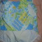 Large REVERSABLE Pet dress in blue and yellow floral patchwork print - dd05