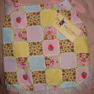 Large REVERSABLE Pet dress in red, yellow, pink, blue Strawberry Shortcake patchwork print - dd05