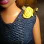 Short blue denim dress with yellow rose detail for Barbie Dolls - ed81