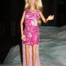 Short pink and white swirl dress for Barbie Dolls - ed76