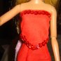 Sequined red long skirt and top set for Barbie Doll - ed71