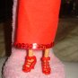Sequined red long skirt and top set for Barbie Doll - ed71