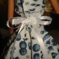 Blue and white floral formal for Silkstone Barbie Dolls - ed59