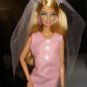 Pink net wedding veil ONLY for Barbie Doll - ed60
