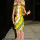 Orange, green and white striped skirt & halter top set - ed54