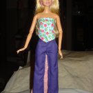 Long purple pants and a floral top for Barbie Doll - ed55
