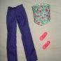 Long purple pants and a floral top for Barbie Doll - ed55