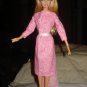 Long sleeved pink dress for Barbie Doll - ed56
