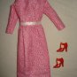 Long sleeved pink dress for Barbie Doll - ed56