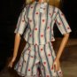 Short pajama set with red hearts for Barbie Dolls - ed49