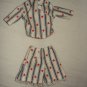 Short pajama set with red hearts for Barbie Dolls - ed49