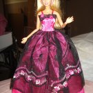 Silkstone Barbie black and hot pink formal dress - ef02
