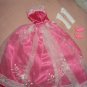 Silkstone Barbie hot pink and white lace formal dress - ed35
