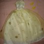 Silkstone Barbie lite yellow formal with gold flowers - ed36