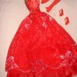 Silkstone Barbie formal in deep red lace - ed39