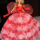 Silkstone Barbie formal in bright red with angel wings ed29