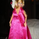 Vintage hot pink cape with white fur trimmed hood for Barbie - ev05