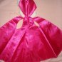 Vintage hot pink cape with white fur trimmed hood for Barbie - ev05